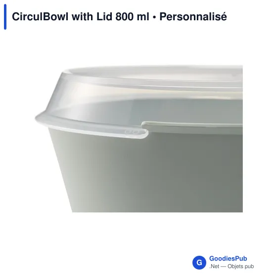 Bol alimentaire personnalisable CirculBowl avec couvercle - 800 mlavec logo - Image 4