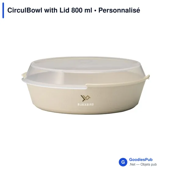 Bol alimentaire personnalisable CirculBowl avec couvercle - 800 mlavec logo - Image 7