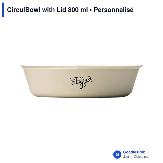 Bol alimentaire personnalisable CirculBowl avec couvercle - 800 mlavec logo - Image 9