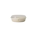 Variante beige chiné - Bol alimentaire personnalisable CirculBowl avec couvercle - 800 mlavec logo