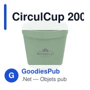Gobelet réutilisable personnalisable CirculCup 200 ml avec logo - Miniature 1