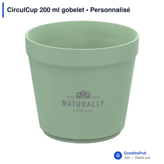 Gobelet réutilisable personnalisable CirculCup 200 ml avec logo - Image 1