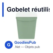 Gobelet réutilisable personnalisable CirculCup 300 ml avec logo - Miniature 1
