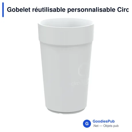 Gobelet réutilisable personnalisable CirculCup 400 ml - logo possible