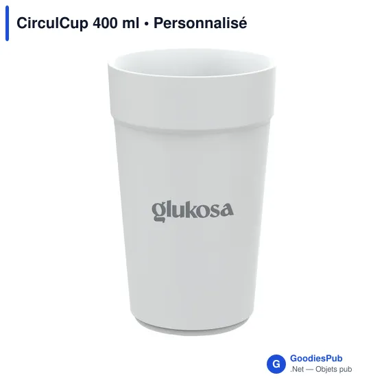 Gobelet réutilisable personnalisable CirculCup 400 ml - logo possible - Image 2