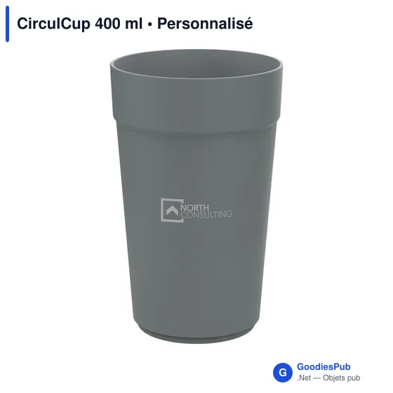 Gobelet réutilisable personnalisable CirculCup 400 ml - logo possible - Image 10