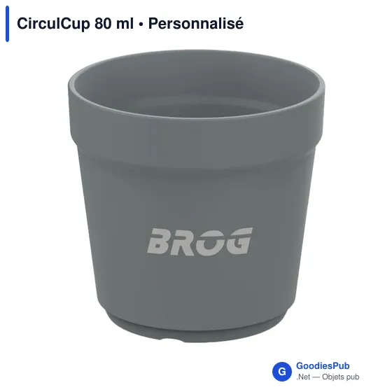 Gobelet réutilisable personnalisable CirculCup 80 ml avec logo - Image 1