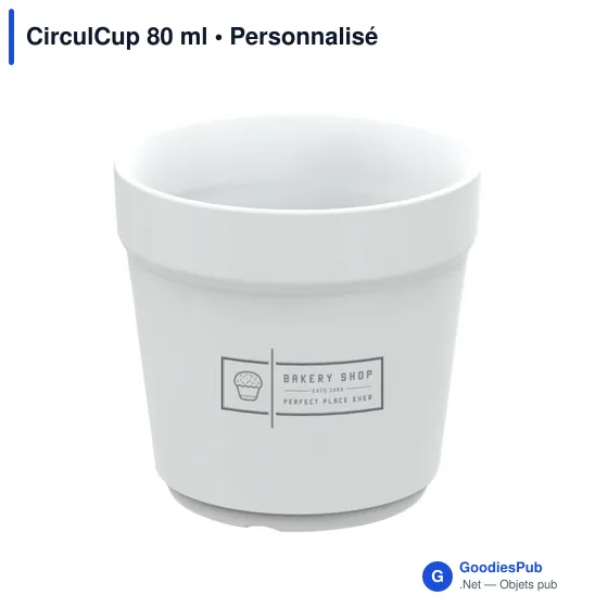 Gobelet réutilisable personnalisable CirculCup 80 ml avec logo - Image 3