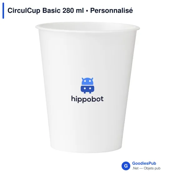 Gobelet réutilisable personnalisable CirculCup Basic 280 ml avec logo - Image 1
