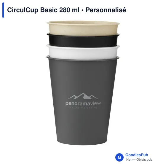 Gobelet réutilisable personnalisable CirculCup Basic 280 ml avec logo - Image 10