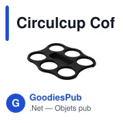 Plateau à gobelets personnalisable Circulcup pour 6 tasses - Circulwareavec logo - Miniature 1