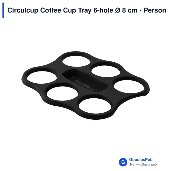 Plateau à gobelets personnalisable Circulcup pour 6 tasses - Circulwareavec logo - Image 1