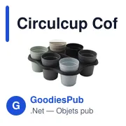 Plateau à gobelets personnalisable Circulcup pour 6 tasses - Circulwareavec logo - Miniature 2
