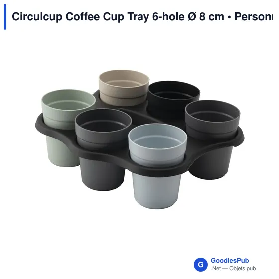 Plateau à gobelets personnalisable Circulcup pour 6 tasses - Circulwareavec logo - Image 2