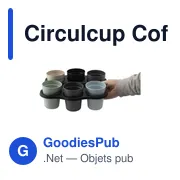 Plateau à gobelets personnalisable Circulcup pour 6 tasses - Circulwareavec logo - Miniature 3