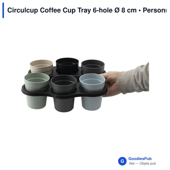 Plateau à gobelets personnalisable Circulcup pour 6 tasses - Circulwareavec logo - Image 3