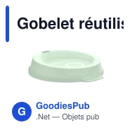 Gobelet réutilisable personnalisable CirculCup Lid 200 ml avec logo - Miniature 3