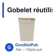 Gobelet réutilisable personnalisable CirculCup Lid 400 ml avec logo - Miniature 1