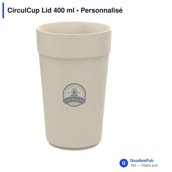Gobelet réutilisable personnalisable CirculCup Lid 400 ml avec logo - Image 2