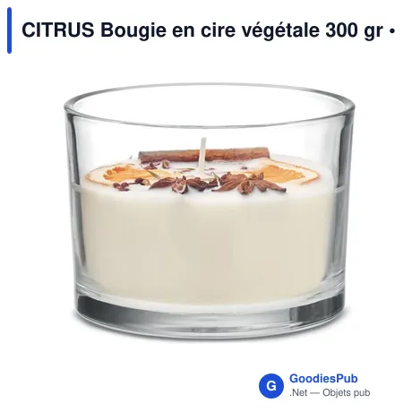CITRUS Bougie en cire végétale 300 gr