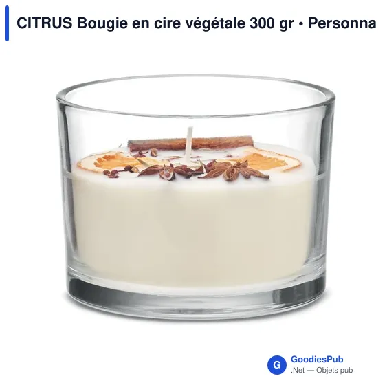 CITRUS Bougie en cire végétale 300 gr - Image 1