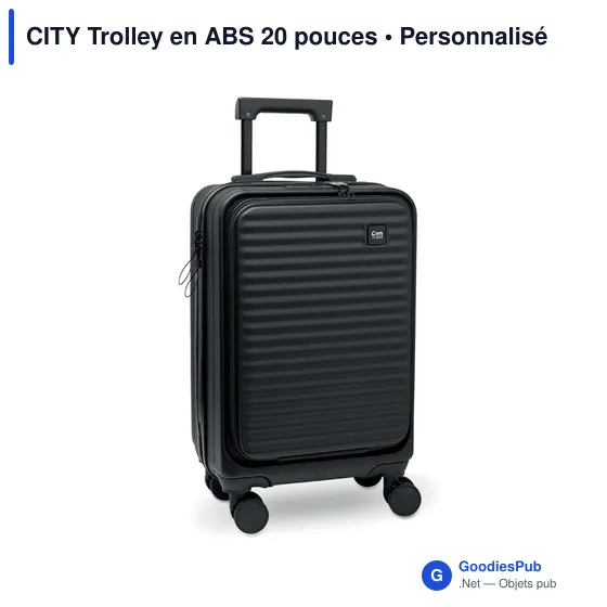 Trolley personnalisable 20 pouces avec logo - CITY - Image 2