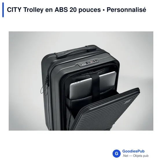 Trolley personnalisable 20 pouces avec logo - CITY - Image 3