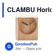CLAMBU Horloge de table en bambou - Miniature 1