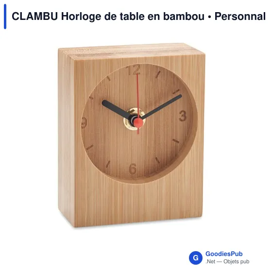 CLAMBU Horloge de table en bambou - Image 1