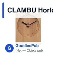 CLAMBU Horloge de table en bambou - Miniature 2
