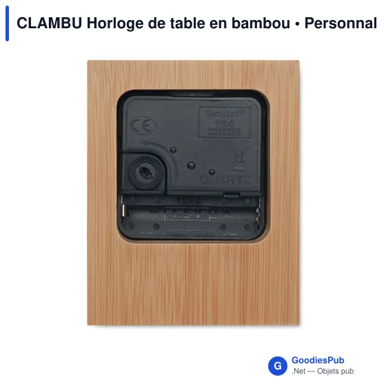 CLAMBU Horloge de table en bambou - Image 3