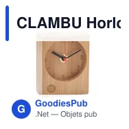 CLAMBU Horloge de table en bambou - Miniature 4