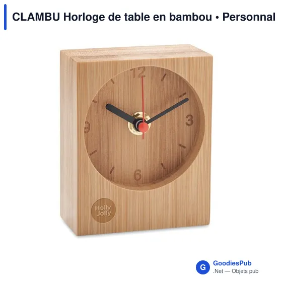 CLAMBU Horloge de table en bambou - Image 4