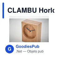 CLAMBU Horloge de table en bambou - Miniature 5