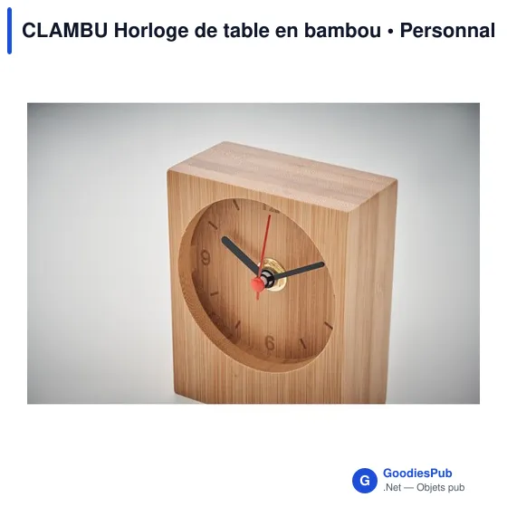 CLAMBU Horloge de table en bambou - Image 5