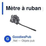 Mètre à ruban personnalisable Clark RCS Recycled 5 mètres avec logo - Miniature 1