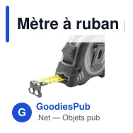 Mètre à ruban personnalisable Clark RCS Recycled 5 mètres avec logo - Miniature 2