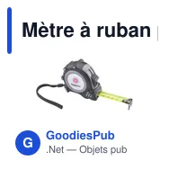 Mètre à ruban personnalisable Clark RCS Recycled 5 mètres avec logo - Miniature 6