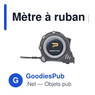 Mètre à ruban personnalisable Clark RCS Recycled 5 mètres avec logo - Miniature 7