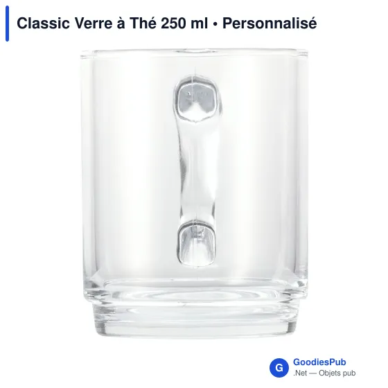 Verre à Thé personnalisable 250 ml avec logo - Classic - Image 1