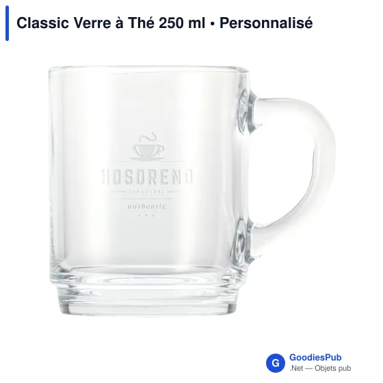 Verre à Thé personnalisable 250 ml avec logo - Classic - Image 2