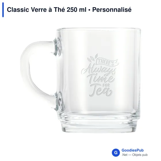 Verre à Thé personnalisable 250 ml avec logo - Classic - Image 3
