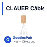 CLAUER Câble Bambou 3 en 1 - Miniature 1