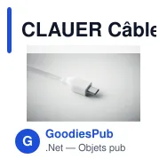CLAUER Câble Bambou 3 en 1 - Miniature 3