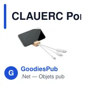 CLAUERC Porte-clés support en bambou - Miniature 5
