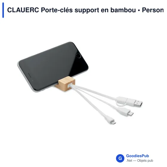 CLAUERC Porte-clés support en bambou - Image 5