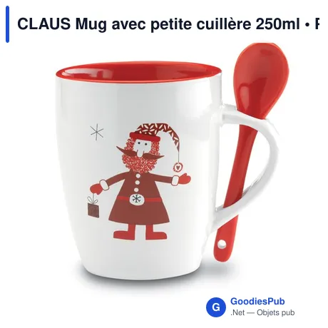 CLAUS Mug avec petite cuillère 250ml