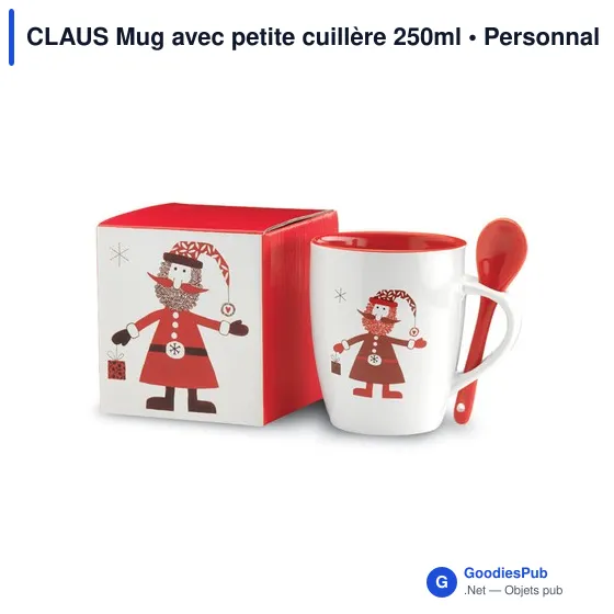 CLAUS Mug avec petite cuillère 250ml - Image 2