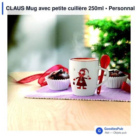 CLAUS Mug avec petite cuillère 250ml - Image 4