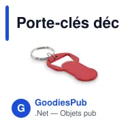 Porte-clés décapsuleur personnalisable en aluminium - CLAVEavec logo - Miniature 1